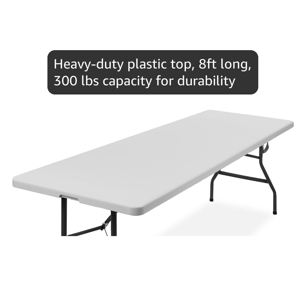 Amazon.com: Best Choice Products 8ft Plastic Folding Table, Indoor